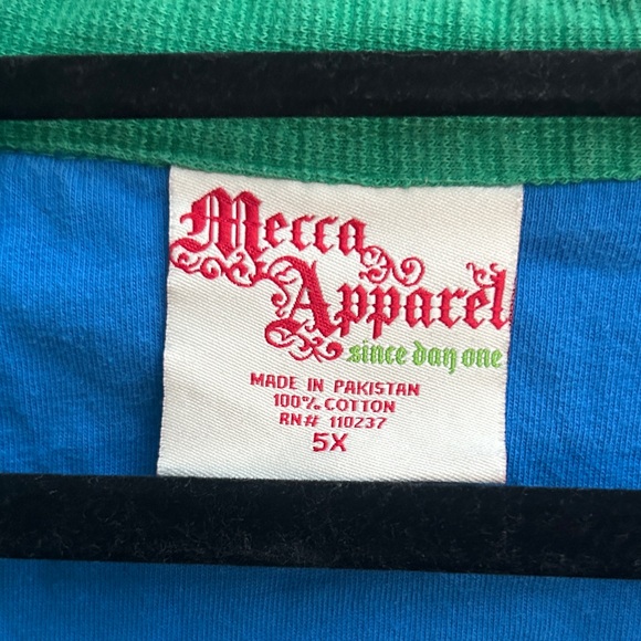 Mecca Green Polo Shirt with Blue Collar - Picture 2 of 10